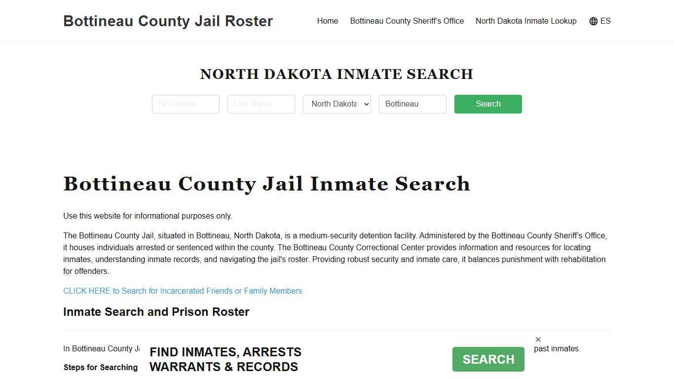 Bottineau County Jail Roster Lookup, ND, Inmate Search